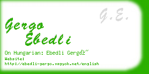 gergo ebedli business card